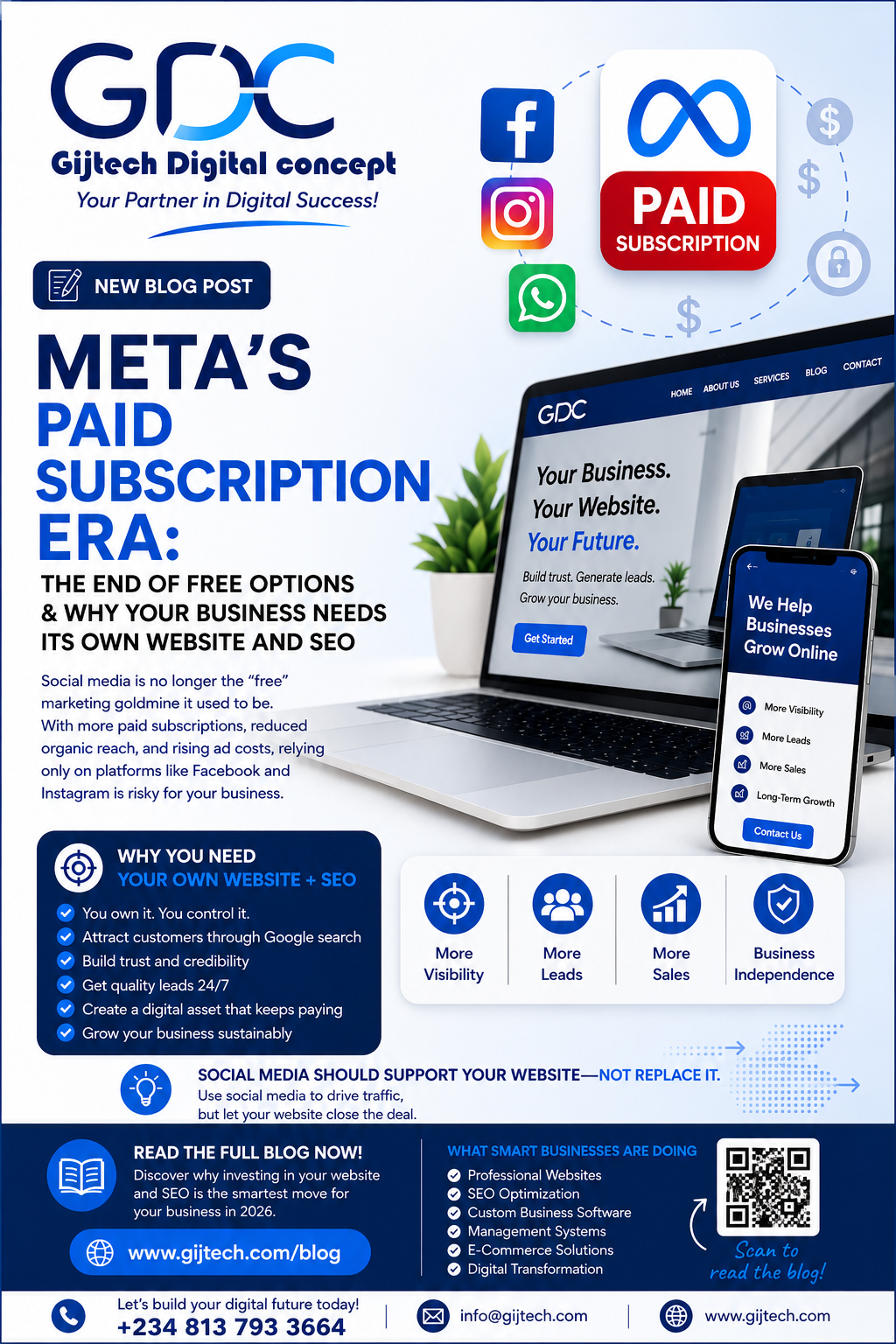Meta’s Paid Subscription Era: Why Your Business Needs Its Own Website and SEO More Than Ever in 2026